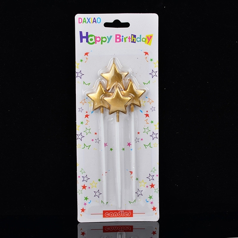 Set 4 nến SAO màu VÀNG