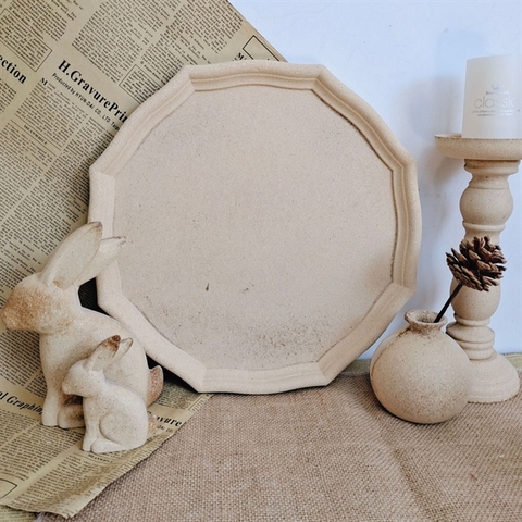 Khay gỗ cổ điển bát giác (8 cạnh) 32cm