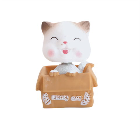 Trang trí mèo ngồi giỏ