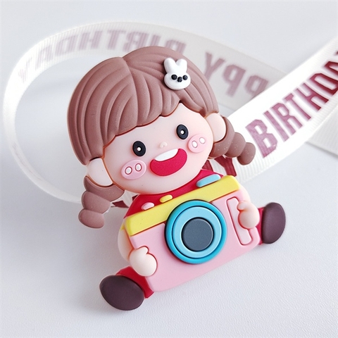 Que Kute bé Gái cầm máy chụp ảnh NHỰA DẺO