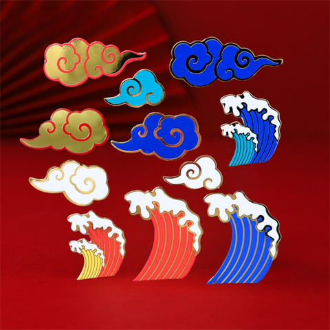 Set que giấy-TẾT ép nhũ sóng mây