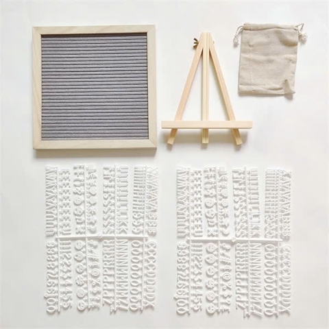 Bảng chữ cái decor chụp ảnh/trang trí tiệc màu Ghi chữ trắng