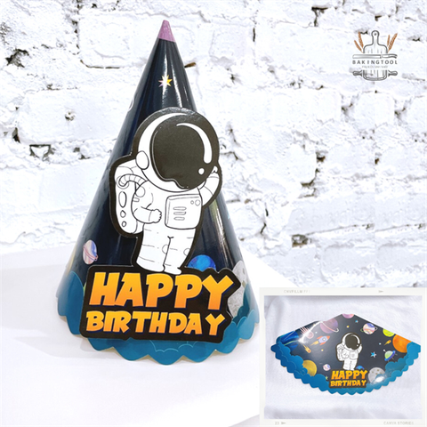 Mũ sinh nhật giấy-Phi hành gia( set 10)