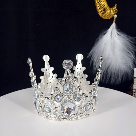 Vương miện đá BẠC nhỏ 6*6.5cm