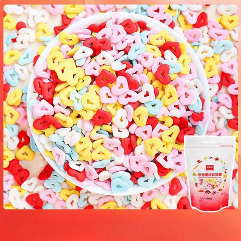 Cốm mix tim dẹt sắc màu 100g