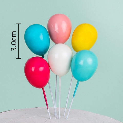 Set trang trí chùm bóng sắc màu (6que)