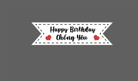 Set 50 tag giấy HPBD Chồng Yêu