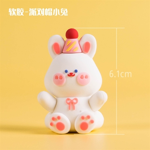 Kute thỏ trắng mũ sinh nhật size trung MÃ MỚI