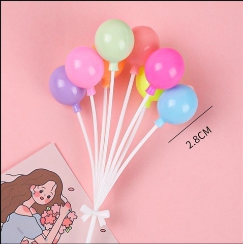 Chùm 8 BÓNG sắc màu NHỰA