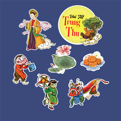 Set que giấy TT - Vui tết trung thu (combo 2)