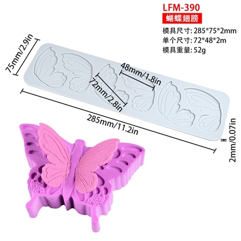 Khuôn F nhựa dẻo tạo hình 6 cánh bướm