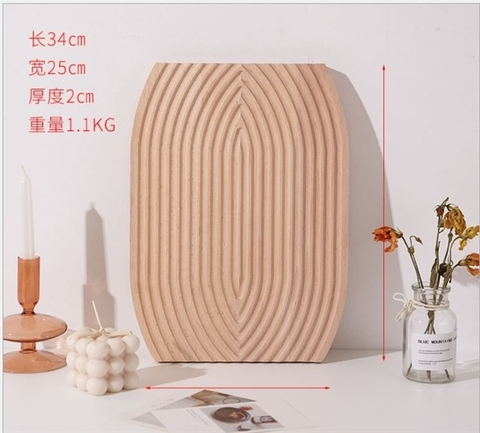 DC-chụp ảnh Gỗ kẻ sọc hình kim cương (KT 34*25*2cm)