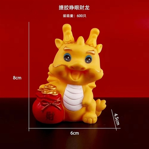 Bé RỒNG VÀNG mở mắt ôm HŨ TIỀN ĐỎ loại nhựa