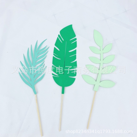 Set 7 lá xanh đậm mới