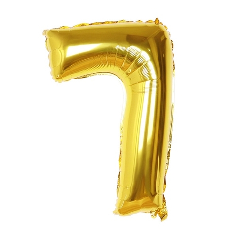 Trang trí Bóng SỐ 7 VÀNG 40cm