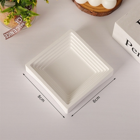 Khay vuông viền nổi sâu lòng 11cm