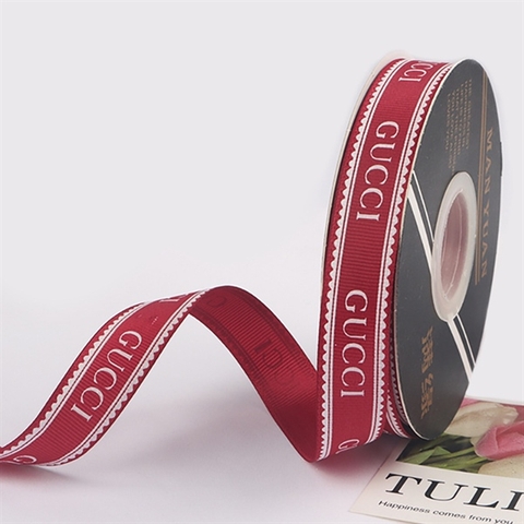 RB GUCCI màu ĐỎ CHỮ TRẮNG 2CM*40m