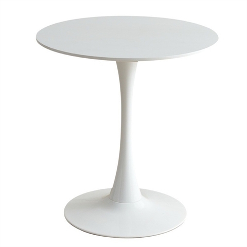 Bàn tulip size 60cm đế hợp kim sơn tĩnh điện - TRẮNG