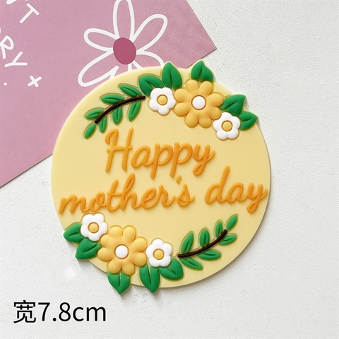Kute siêu cấp HAPPY MOTHER'S DAY màu VÀNG ĐK 7.8CM