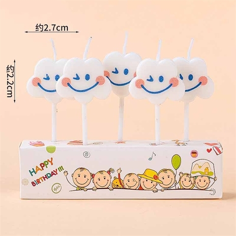 Set 5 nến đám mây TRẮNG (VỈ)