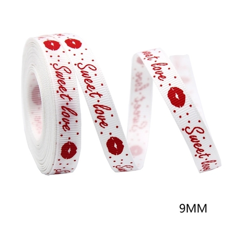 Rb vải sần Sweet love + môi khổ 9mm