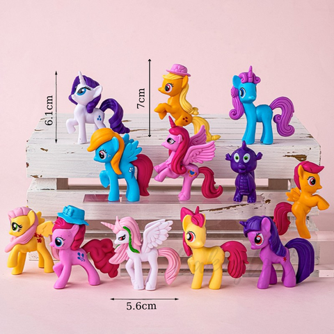 Set đồ chơi peony nhựa 12con size 7cm - unicorn