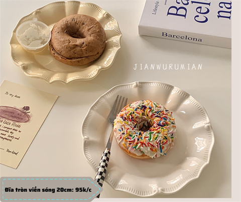 DC: đĩa trắng viền sóng 20cm