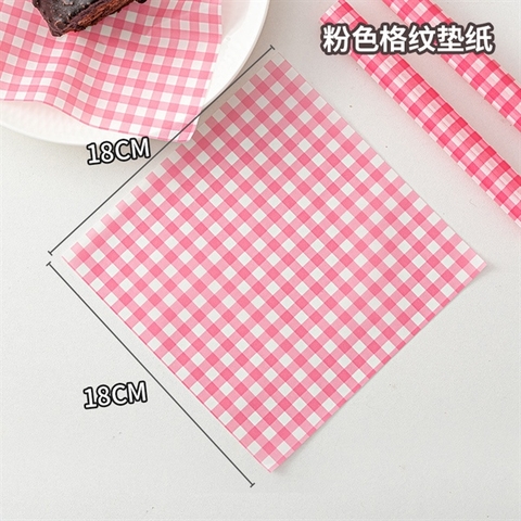 Giấy lót hộp bã mía màu HỒNG 18*18cm (BỊCH 100c)