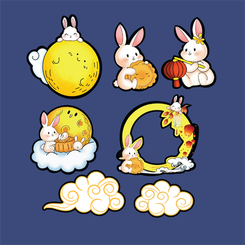 Set que giấy TT -Trung thu Thỏ ngọc(combo 2)