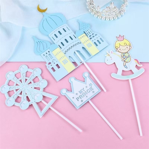 Set que cắm lâu đài+hoàng tử xanh