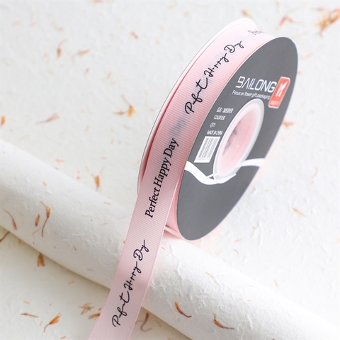 Rb vải sần PERFECT HAPPY DAY màu HỒNG NHẠT khổ 2cm *36m