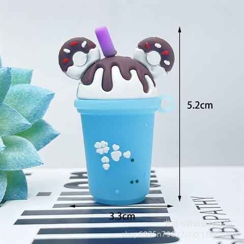 Kute SLC cốc trà sữa XANH + BÁNH DONUT