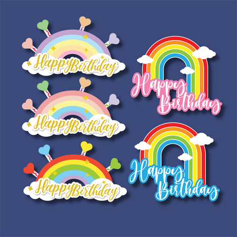 Set que giấy- 5 cầu vồng tim giấy(combo 2)