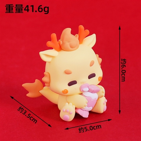 Kute SIÊU CẤP rồng VÀNG ôm bình sữa HỒNG