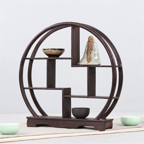 Kệ gỗ tròn nhiều ngăn 30*30*5.5cm