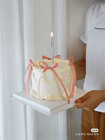 Bánh kem mô hình 16cm mẫu KEM NƠ
