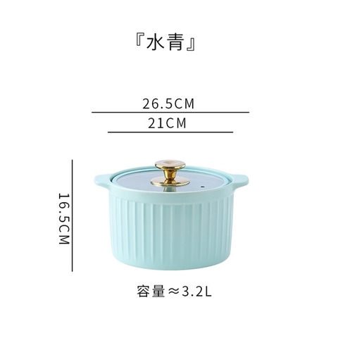 N6- Nồi nắp kinh 3.5L màu xanh mint