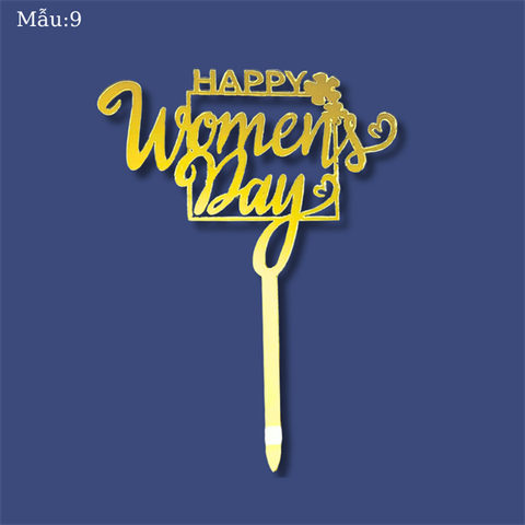 Topper mica 2024 Happy Women's day VÀNG M9
