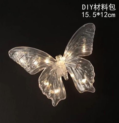 Đồ chơi trang trí BƯỚM TRONG NHỰA kèm ĐÈN