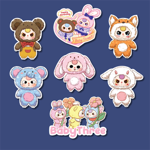 Set que giấy- BABY THREE hoa (combo 2)