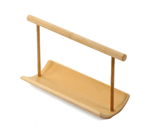 Khay gỗ trang trí bánh tay thẳng - màu NÂU NHẠT (19*8*12cm)