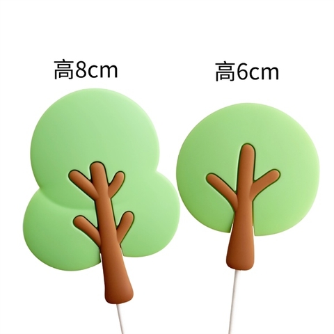 Kute siêu cấp set 2 CÂY XANH TÁN TRÒN 6cm - 8cm