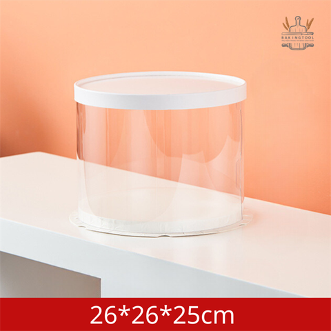 Hộp mica trong 26*26*25cm - TRÒN