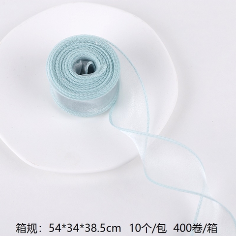 Rb voan k lõi màu xanh lơ 4cm*10m
