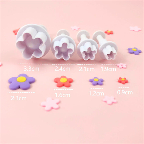 Set 4 khuôn nhấn 5 CÁNH TRÒN