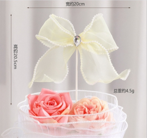 Que cắm nơ ZEN viền Ngọc Trai VÀNG-SALE