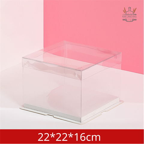 Hộp mica trong 1 tầng 22*22*16cm - Nắp TRONG