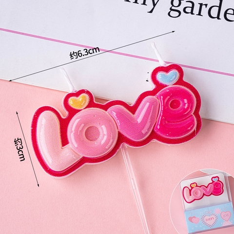 Nến Love tim hồng đỏ