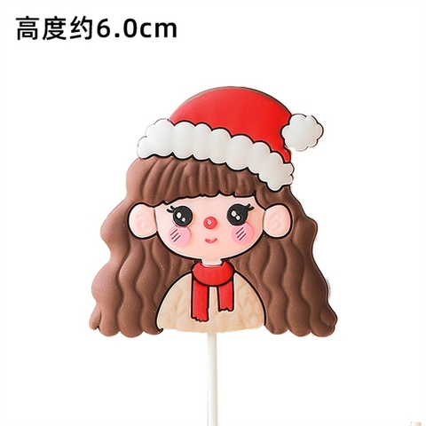 MC - Que kute nhựa BÉ GÁI áo nâu khăn quàng ĐỎ