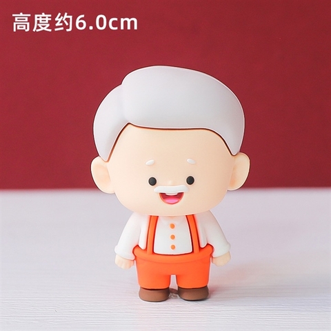 Trang trí Ông áo quần cam tóc ghi